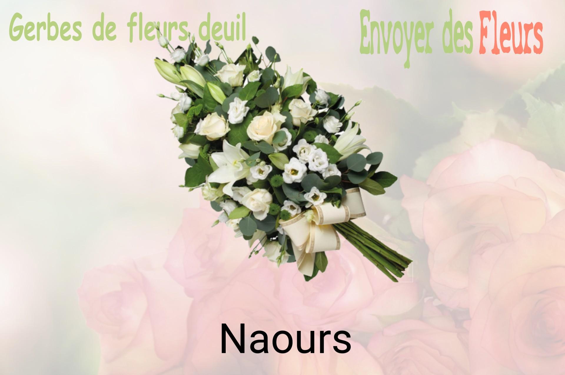 Gerbe de fleurs de deuil livrée à Naours
